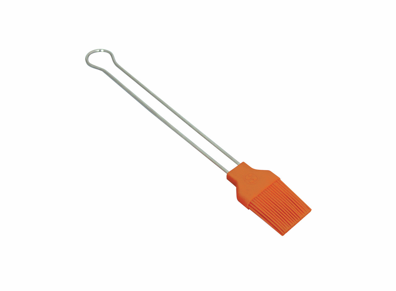 Silikon-Pinsel Breite 35 mm orange mit Edelstahlstiel, 5-reihig